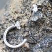 Piercing fer � cheval � embouts zirconiums (filetage interne)