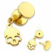 Piercing oreille style faux plug � pendentif t�te de mort
