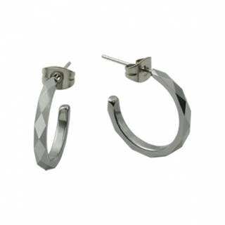 Boucle d'oreille homme en tungst�ne � losanges