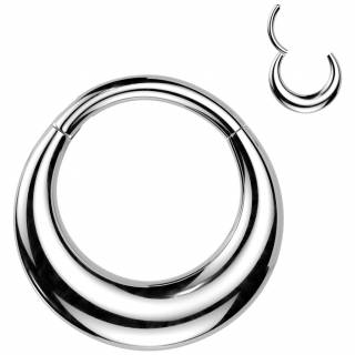 Anneau charni�re Lune en acier haute pr�cision (oreille, septum...)