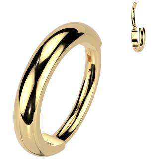 Anneau charni�re Titane dor� � arc bomb�