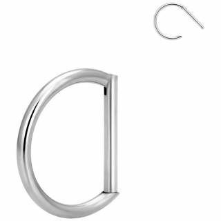 Anneau charni�re Titane en forme de lettre D