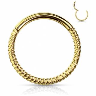 Anneau style cordage Dor� en acier haute pr�cision � segment clip