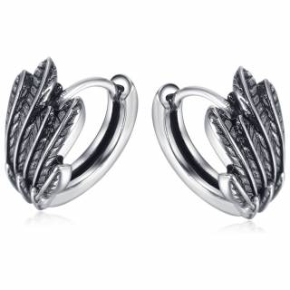 Anneaux d'oreilles � aile d'ange en acier (paire)