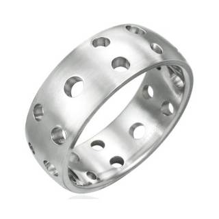 Bague homme acier perfor�e