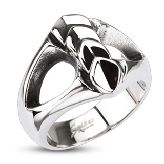 Bague homme acier style masque d�moniaque
