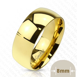 Bague homme titane dor�e style alliance