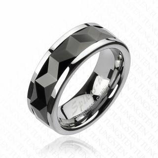 Bague homme tungstene Earthquake