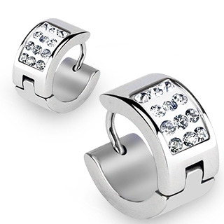 Paire de boucles d'oreilles homme Clarity