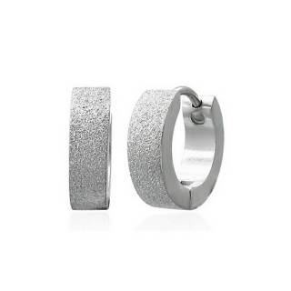 Paire de boucles d'oreilles homme Grainy