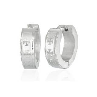 Paire de boucles d'oreilles homme Iron Cross