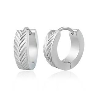 Paire de boucles d'oreilles homme Leaf