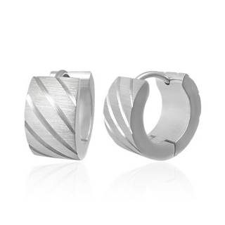 Paire de boucles d'oreilles homme Spiral