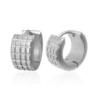 Paire de boucles d'oreilles homme style grenade