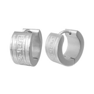 Paire de boucles d'oreilles homme symboles grecs