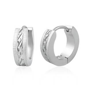 Paire de boucles d'oreilles homme Frise