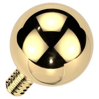 Boule de fixation piercing en titane dor� (pour tige filetage interne)