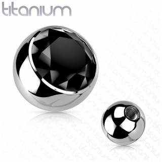 Boule de piercing en titane � zirconium Noir