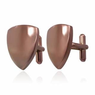 Boutons de manchette acier bouclier cuivr�