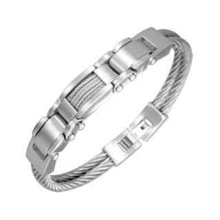 Bracelet homme � liens d'acier