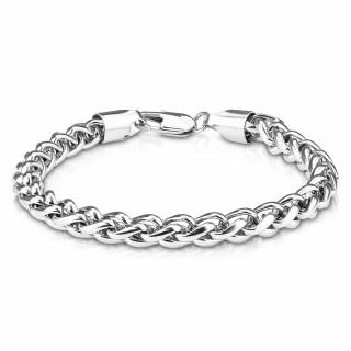 Bracelet homme � maille style spiga en acier