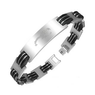 Bracelet homme acier � plaque scorpion
