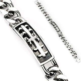 Bracelet homme acier Ambigramme