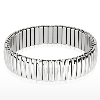 Bracelet homme acier stretch � barrettes