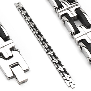 bracelet homme acier style chenille