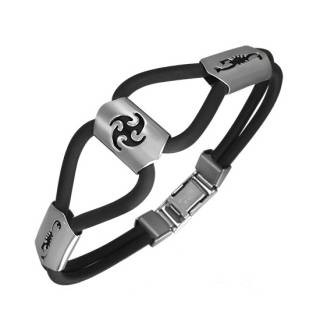 Bracelet homme cables � plaques shuriken et scorpions