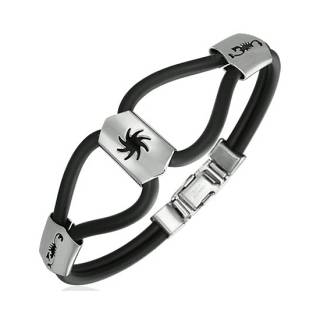 Bracelet homme cables � plaques soleil et scorpions