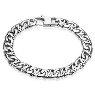 Bracelet homme en acier � maille style cubain