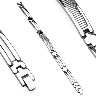 Bracelet homme plaques acier