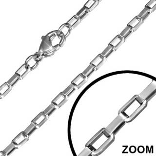 Chaine courte acier � maillons rectangulaires