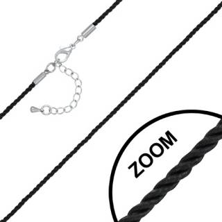 Cordon homme tissu noir style corde