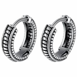 Cr�oles acier pour homme style colonne vert�brale (paire)