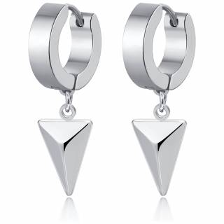 Cr�oles homme en acier � triangle suspendu (paire)