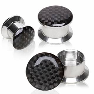 Ecarteur plug en acier � imitation fibre de carbonne noire