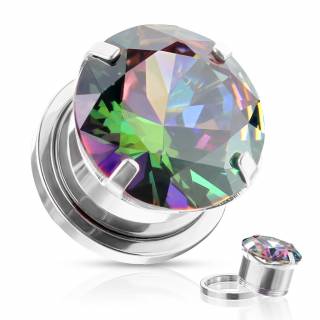 Ecarteur Tunnel acier � large zirconium Vitrail Medium