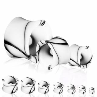 Ecarteur tunnel en acrylique marbr� blanc