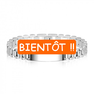 Gourmette homme style classique en acier