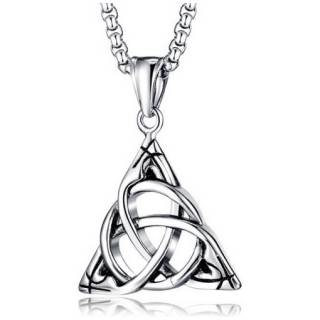 Pendentif homme celtique n�ud de la trinit� en acier