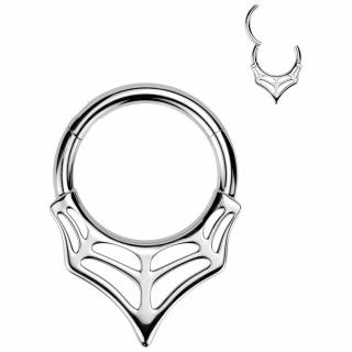 Anneau charni�re design toile d'araign�e en acier haute pr�cision (oreille, septum...)