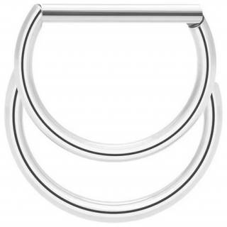 Anneau charni�re Titane en forme de lettre D doubl�e