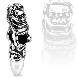 Pendentif acier balle � d�mon gardien