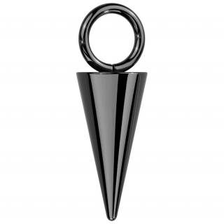 Pendentif de piercing en Titane noir en forme de pointe "NYXAPEX"