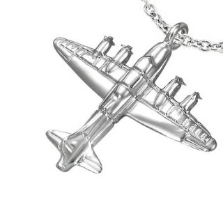 Pendentif homme acier avion bombardier