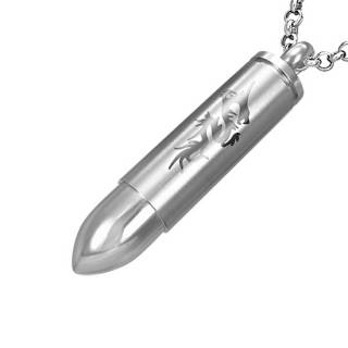 Pendentif homme acier balle dragon