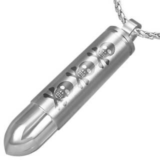 Pendentif homme acier balle squelettes