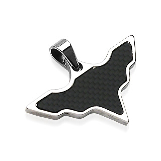 Pendentif homme acier chauve-souris